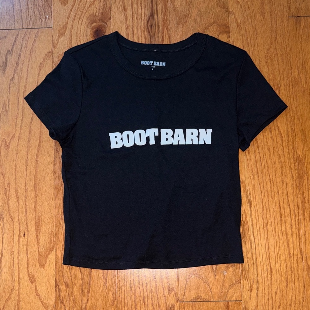 Boot Barn Women's Black Short Sleeve Logo Tee